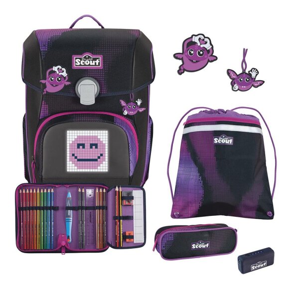Scout Neo Set Movie Star - PINK PIXEL - Schulranzen-Set 4-teilig