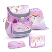 Belmil Mini-Fit Schulranzen-Set 4-tlg. - RAINBOW UNICORN