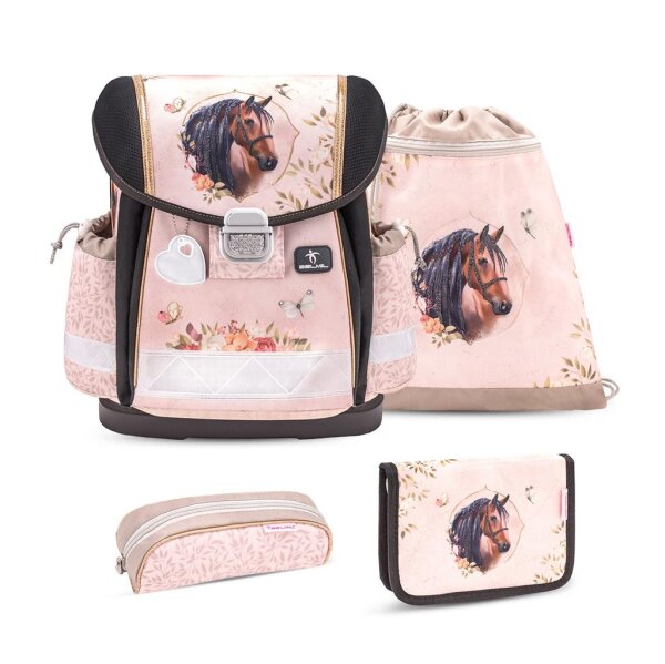 Belmil Classy Schulranzen-Set 4-tlg. - HORSE CHESTNUT