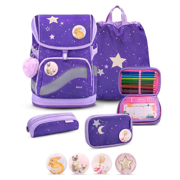 Belmil Premium Smarty Plus Schulranzen-Set 4-tlg. - DAHLIA