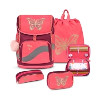 Belmil Premium Smarty Plus Schulranzen-Set 4-tlg. - CORAL