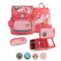 Belmil Premium Compact Plus Schulranzen-Set 5-tlg. - ROSE...