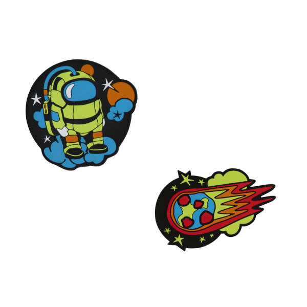 DerDieDas Wechselbuttons 2-tlg. - NEON CRAZY