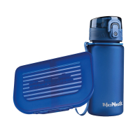 McNeill Brotdose flach und Flasche im Set blau