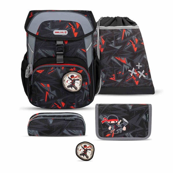 Belmil MAXI Schulranzen-Set 5-tlg. - NINJA